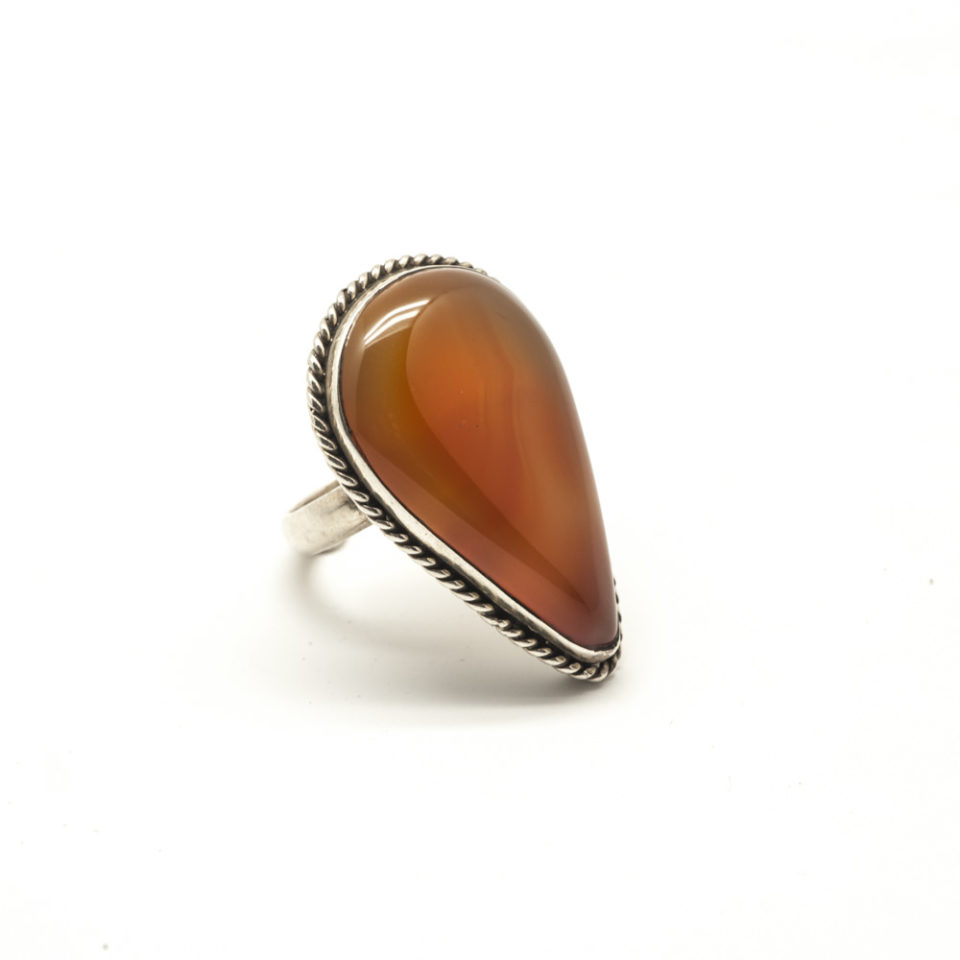 Bague Cornaline sur argent