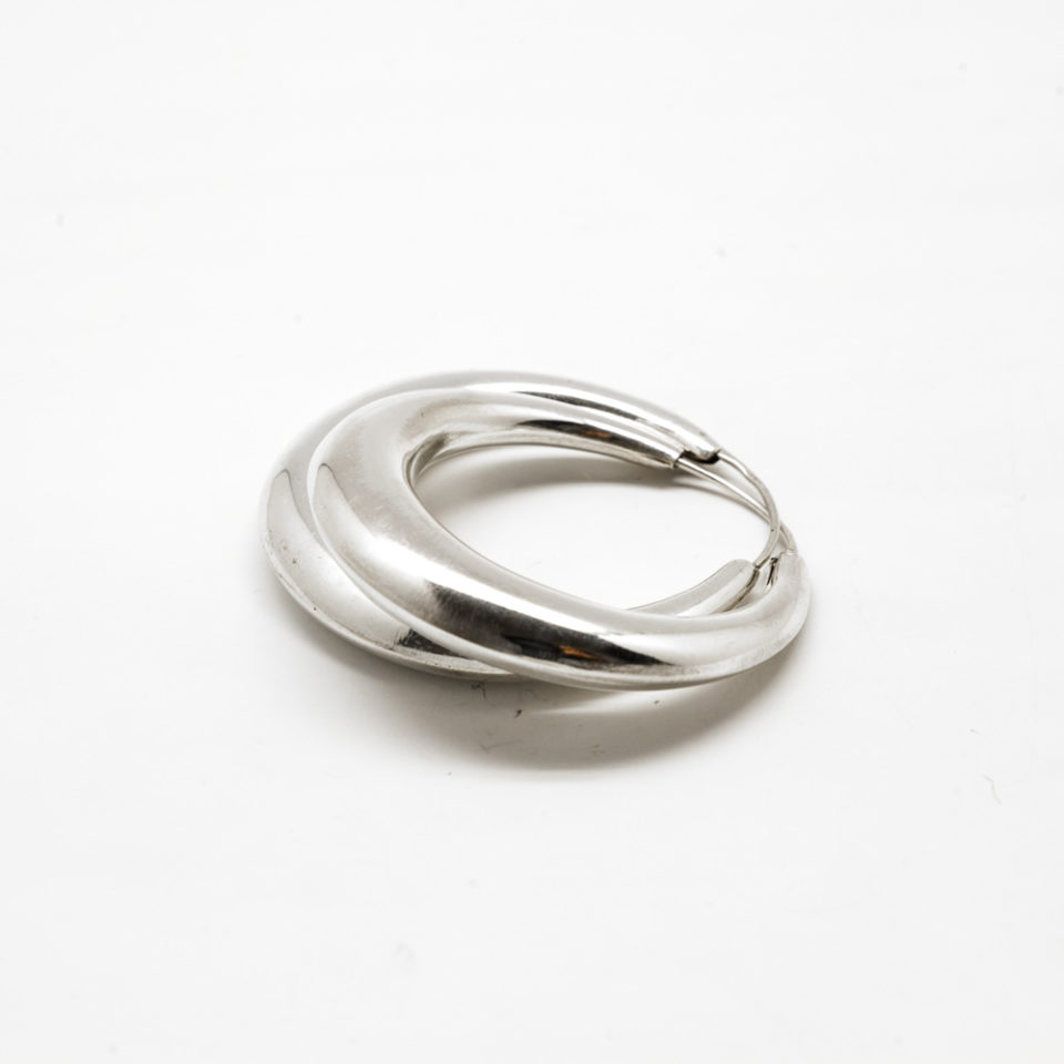 Boucles  d'oreilles argent "créoles bananas"