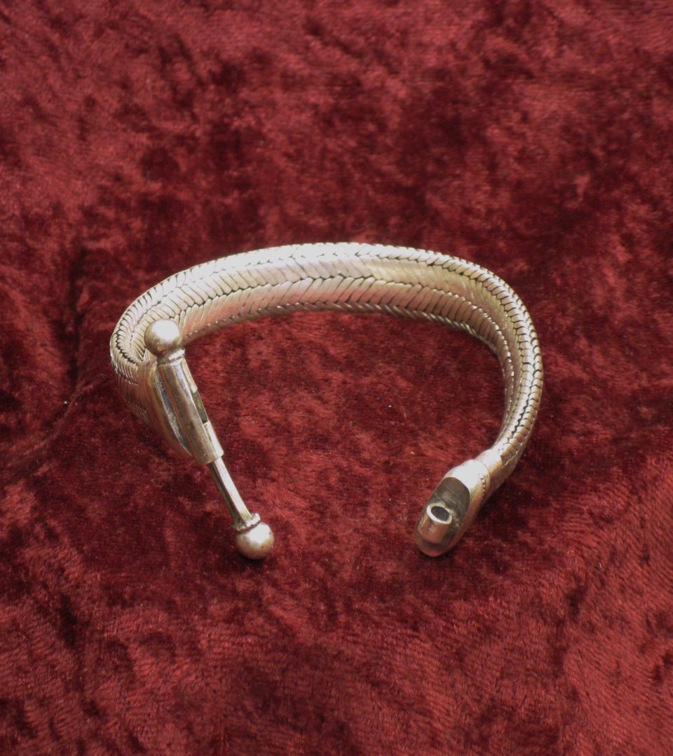 bracelets snake plat larg 12 à 13 mm
