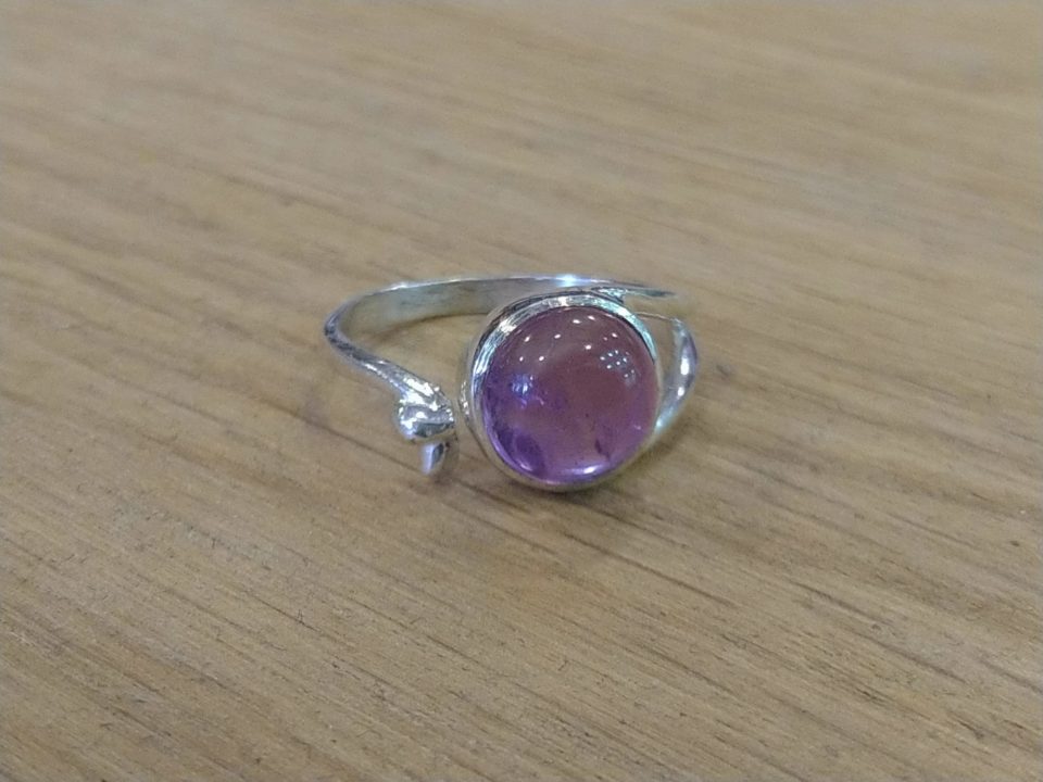 BAGUE "HANAKHA" AMETHYSTE SUR Ag
